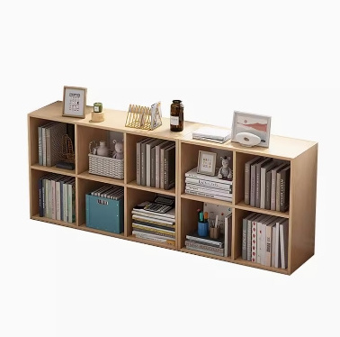 Cube Bookcase Wood Closet Storage Organizer Bookshelf for Study Room Bedroom Living Room Kids Room Toy Storage