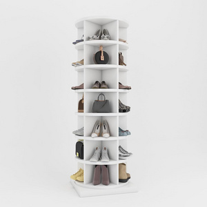 360 Rotating Shoe Rack 7-Tiers Organizer,Large Tall Rotating Shoe Organizer Tower Holds over 35-40 Pairs of Shoes