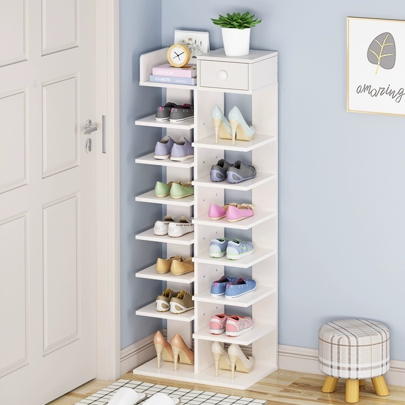 Shoe rack door household multi-layer simple space saving shoe cabinet storage narrow indoor entry small shoe rack