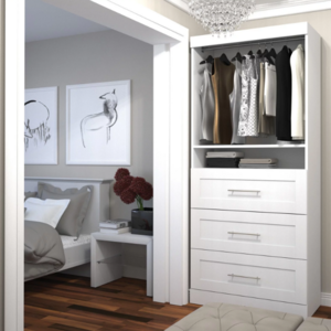 Freestanding Simple Modern save space small room use no door 3 drawer wardrobe Wooden Armoire Modern Multifunction Wardrobe