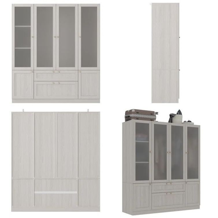 Hot Sale Clothes Cabinet Simple Wardrobe wooden bedroom wardrobe Closet Organizers Large Storage Closet Wooden Wardrobes