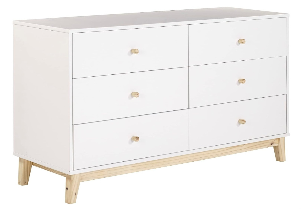 New White Modern Dresser Wooden Storage Nightstand Chest Large Clothing Tower Storage Cabinet