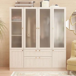 Hot Sale Clothes Cabinet Simple Wardrobe wooden bedroom wardrobe Closet Organizers Large Storage Closet Wooden Wardrobes