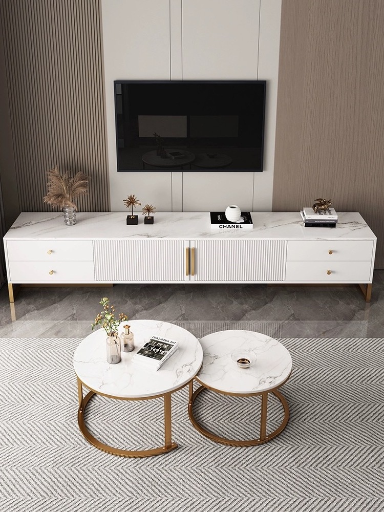 TV cabinet modern simple coffee table combination light luxury storage living room furniture narrow combination wall cab