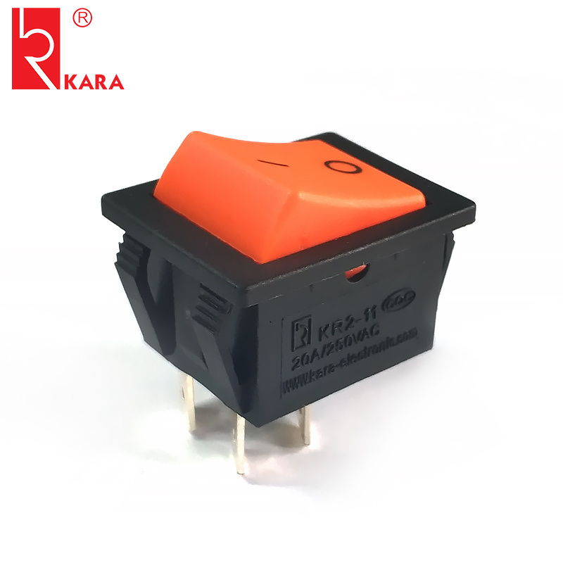 SINETONG KR2-11 Orange ON-OFF ON-ON ON-OFF-ON Rocker Switch DC 12V 24V DPDT 4 Pin Boat Switch