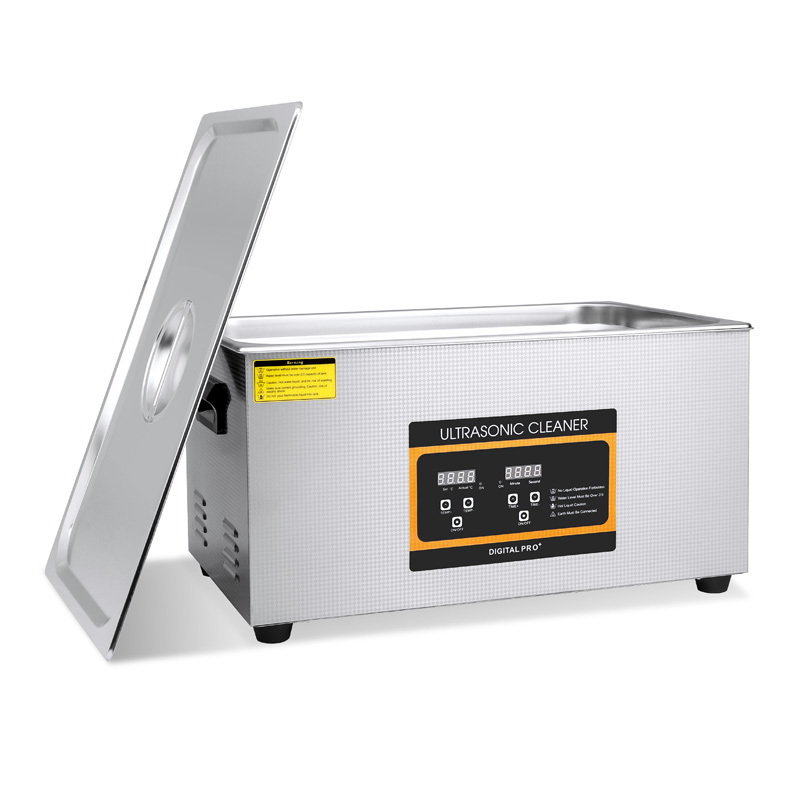 Ultrasonic Cleaner 22L 480W Stainless Bath 40KHZ Remove Oil Rust Dust Solution for Dental Hardware Lab PCB Bearing