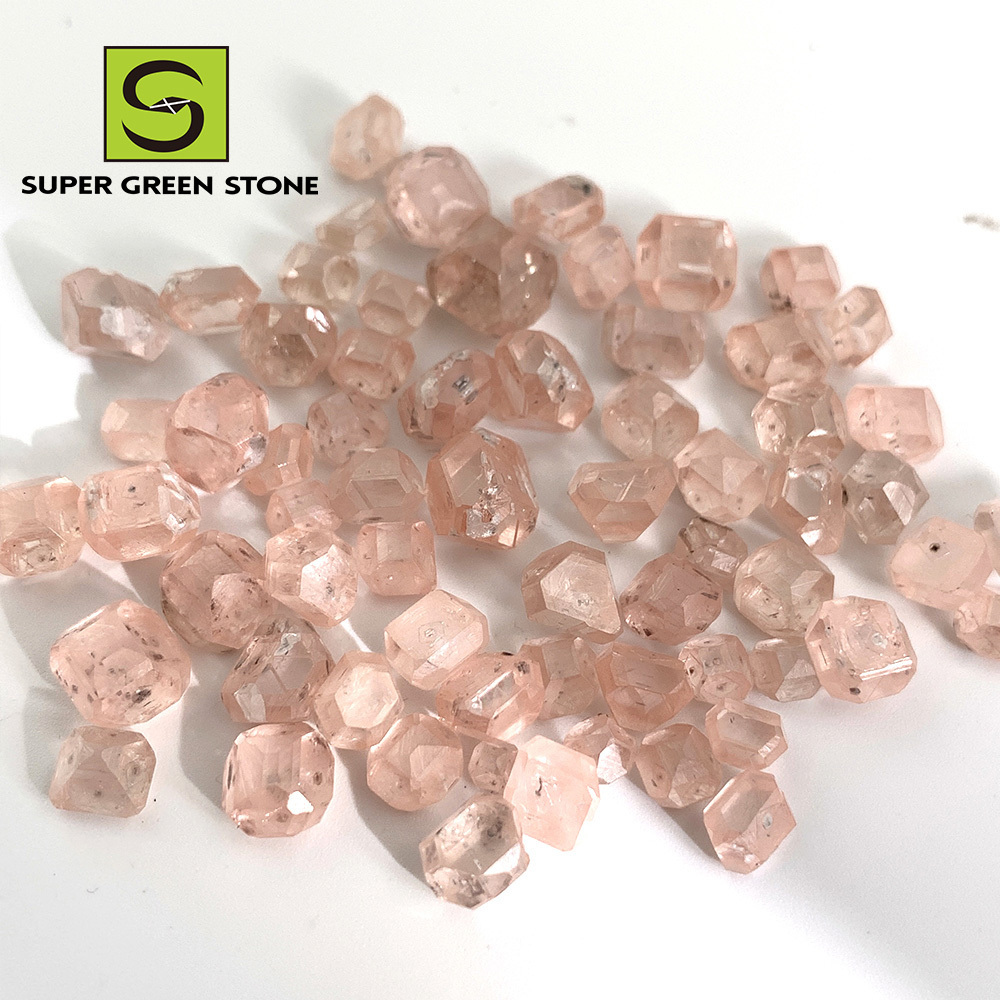 SuperGS Fancy Color Created Lab Grown Cvd Large Size Synthetic Loose Uncut Pink HPHT Rough Diamond