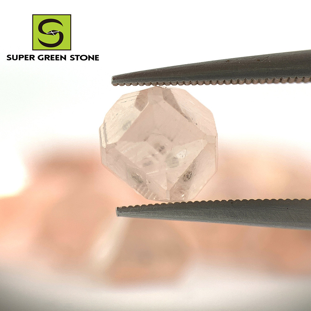 SuperGS Fancy Color Created Lab Grown Cvd Large Size Synthetic Loose Uncut Pink HPHT Rough Diamond