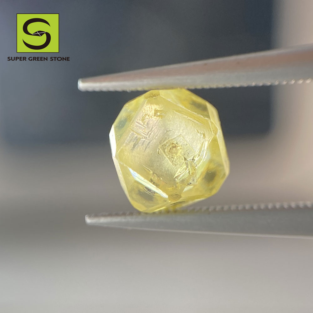 SuperGS Hpht Synthetic Yellow Cvd Vs1 Fancy Colour Cultivate Created Uncut Loose Price Lab Grown Rough Diamonds