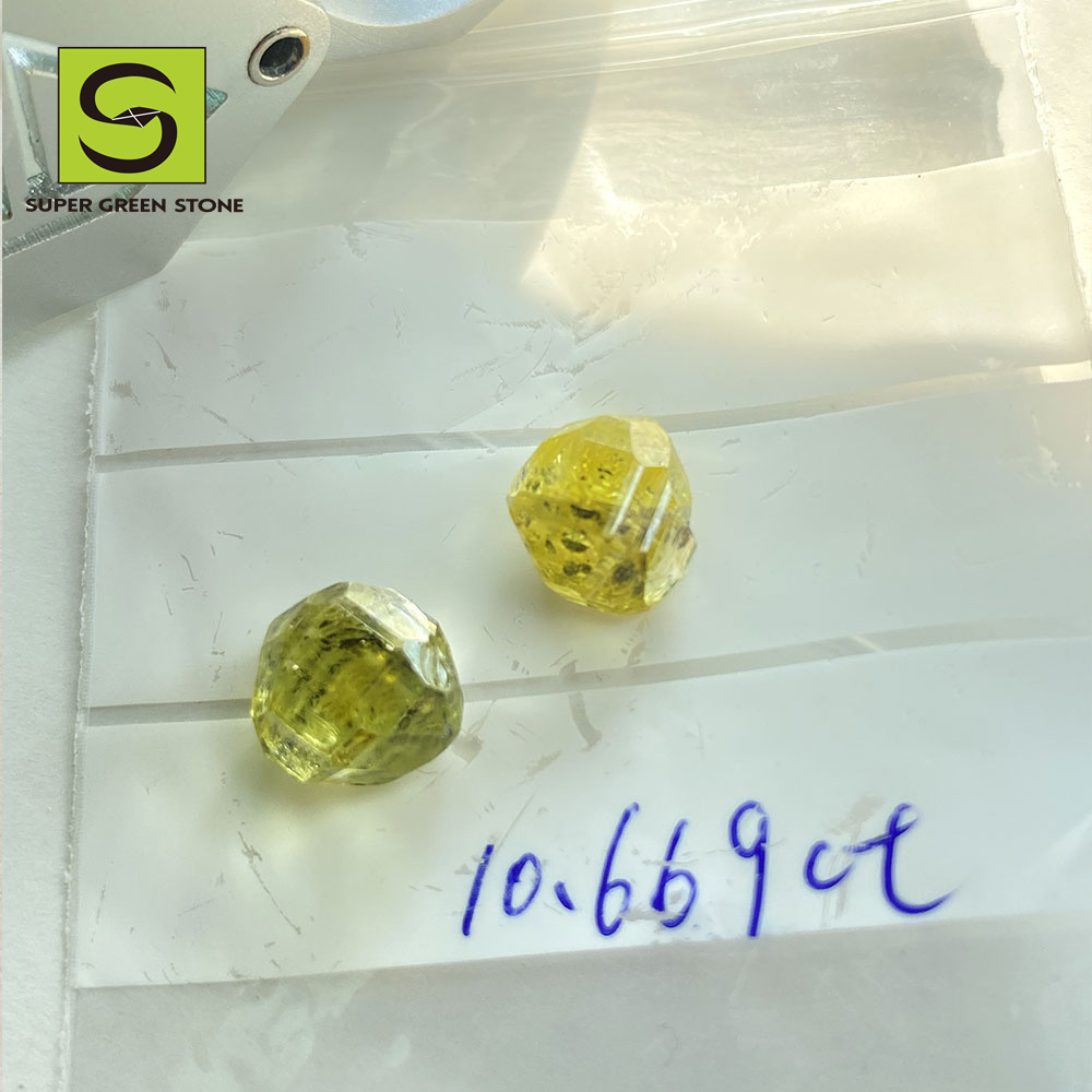 SuperGS Hpht Synthetic Yellow Cvd Vs1 Fancy Colour Cultivate Created Uncut Loose Price Lab Grown Rough Diamonds