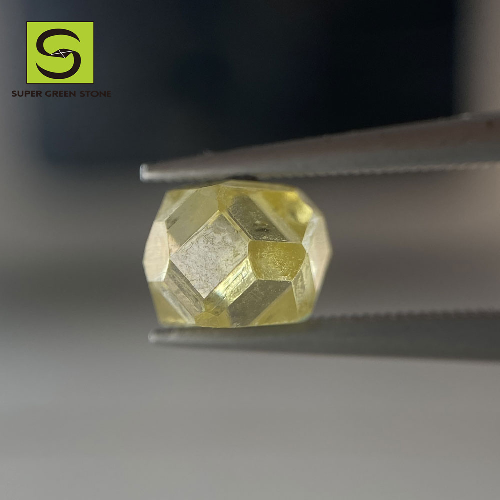 SuperGS Hpht Synthetic Yellow Cvd Vs1 Fancy Colour Cultivate Created Uncut Loose Price Lab Grown Rough Diamonds