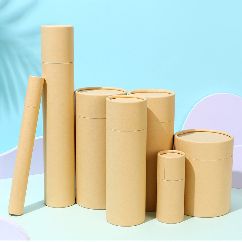 Custom Luxury Personality Desgin cylinder Cosmetic Essential oils Skincare Eyeliner Cardboard Round Paper tube Packaging box