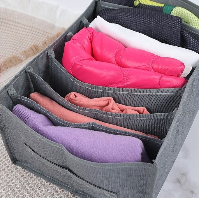 Drawer Underwear Organizer Divider Non Woven Fabric Foldable Dresser Storage Basket Organizers and Storage Bins