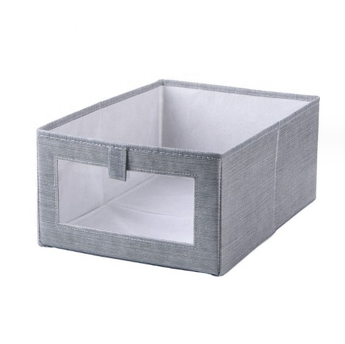 PP Non Woven Collapsible Underwear Basket Cube Hanging Storage Box Foldable Closet Clothes Wardrobe Organizer