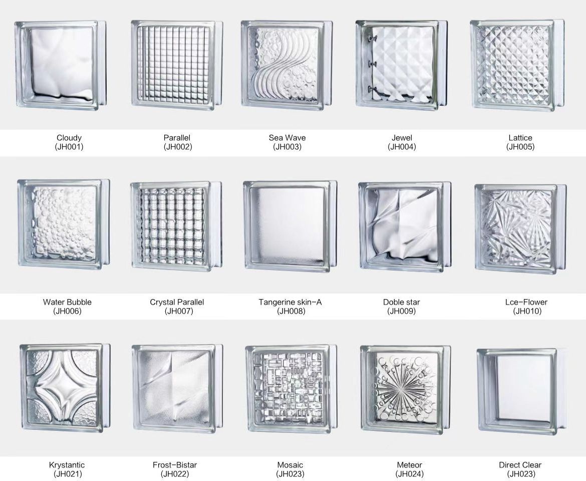 Factory Direct Wholesale Top Quality Square Clear Hollow Glass Block Brick Price for Window Wall Decoration