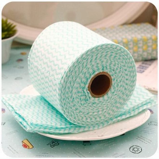 Viscose Polyester Spunlace Disposable Kitchen Cleaning Cloths for Household Cleaning Kitchen Lazy Rag Kitchen Dish Rags