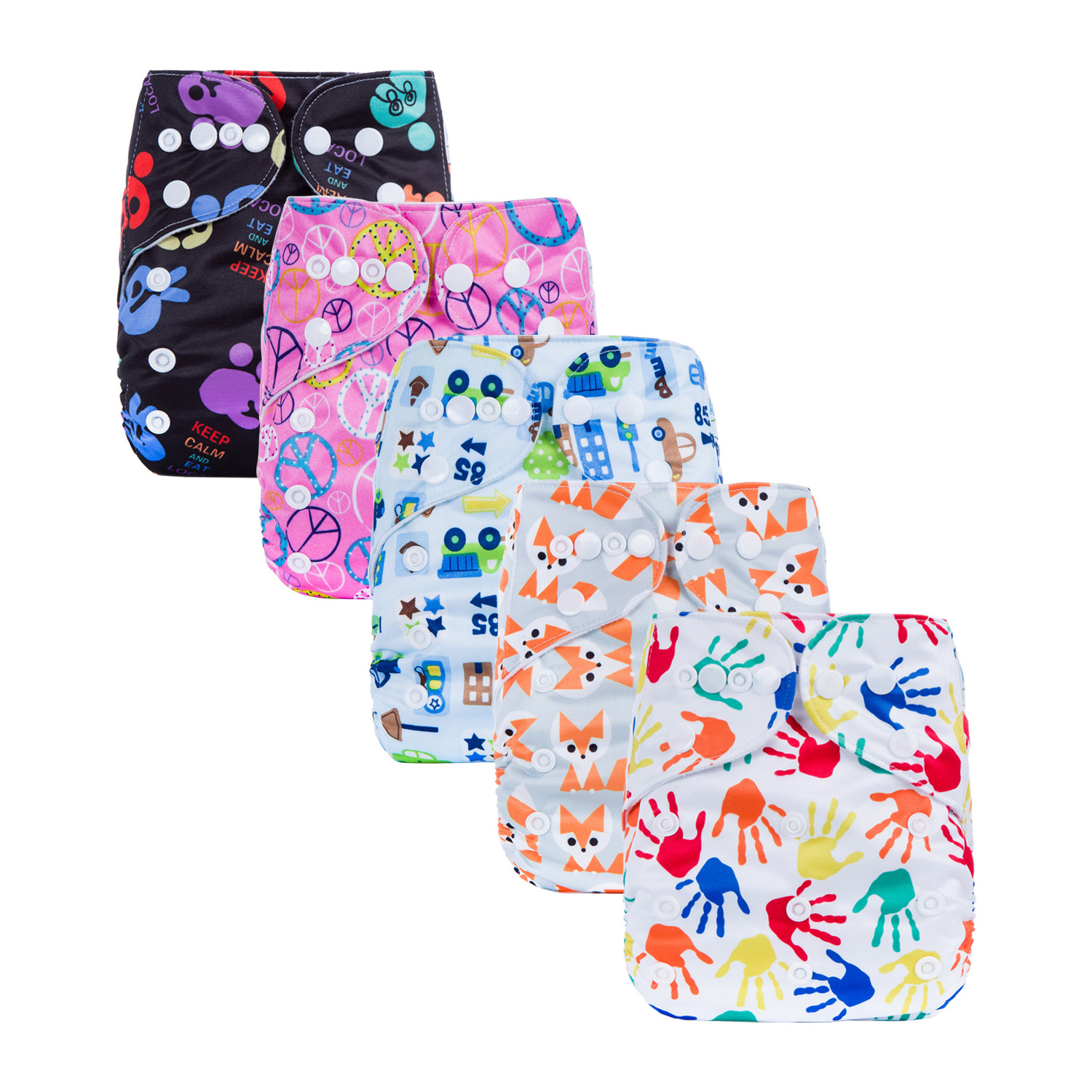 Ananbaby Custom Prints TPU Washable Reusable Baby Cloth Pocket Diapers