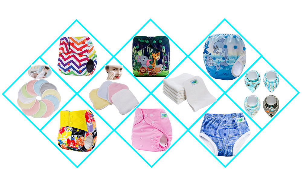 Ananbaby Manufacture Ecological Wholesale baby washable diapers reusable cloth nappies waterproof one size cloth diaper soft