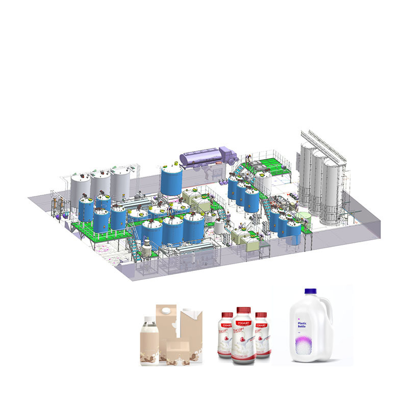 Small milk production line for making fresh milk UHT flavor milk and other dairy beverages