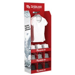 Custom POS Cardboard T-shirt Clothing Display Stand