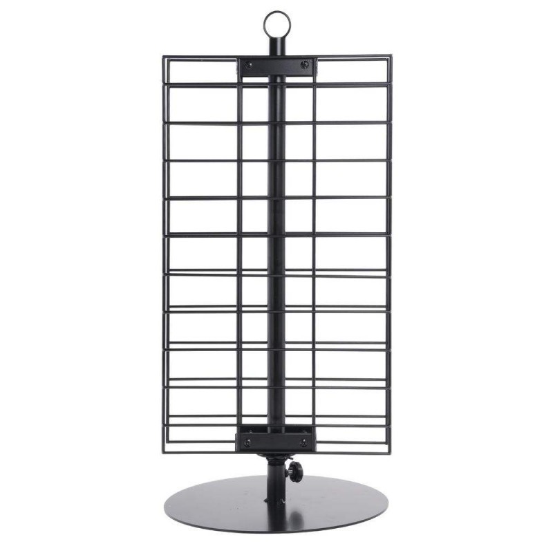 Customized Retail Metal Wire Net Grid Spinner Floor Rack Sock Key Chain Display Racks with Sign