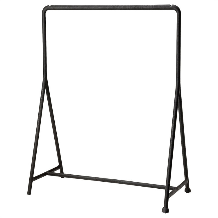 Clothes Store Black Metal Hanging Cloth Display Racks Stand Retail Clothing Rack