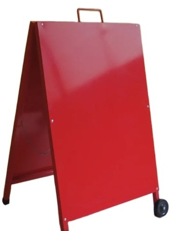 A Stand Metal Sign Sidewalk Advertising Pavement Chalk Board Stand