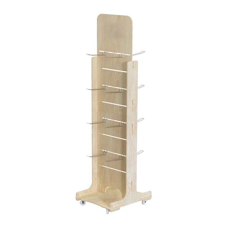 Original Factory Customizable 92 x165 Custom Shelves and Hooks Wooden Retail Display Racks for Exposition