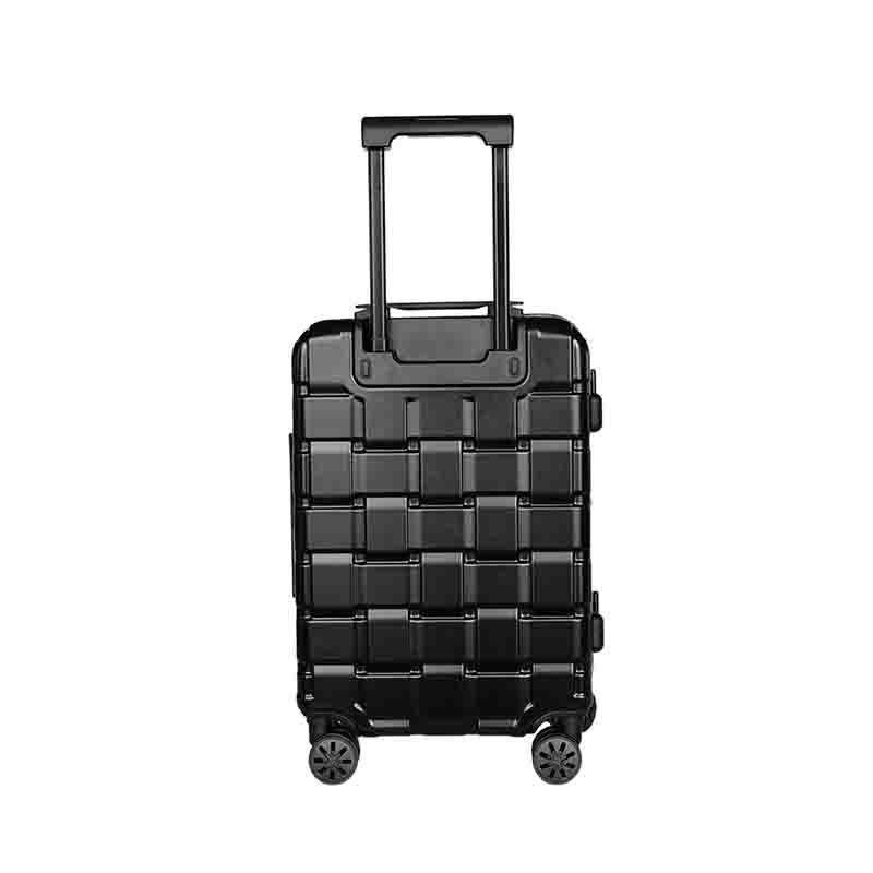 Latest Design Fashion Woven Style 4 Wheeled Zipper Luggage With Lock