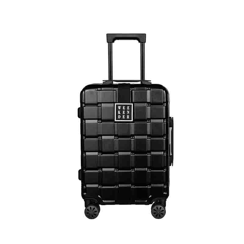 Latest Design Fashion Woven Style 4 Wheeled Zipper Luggage With Lock