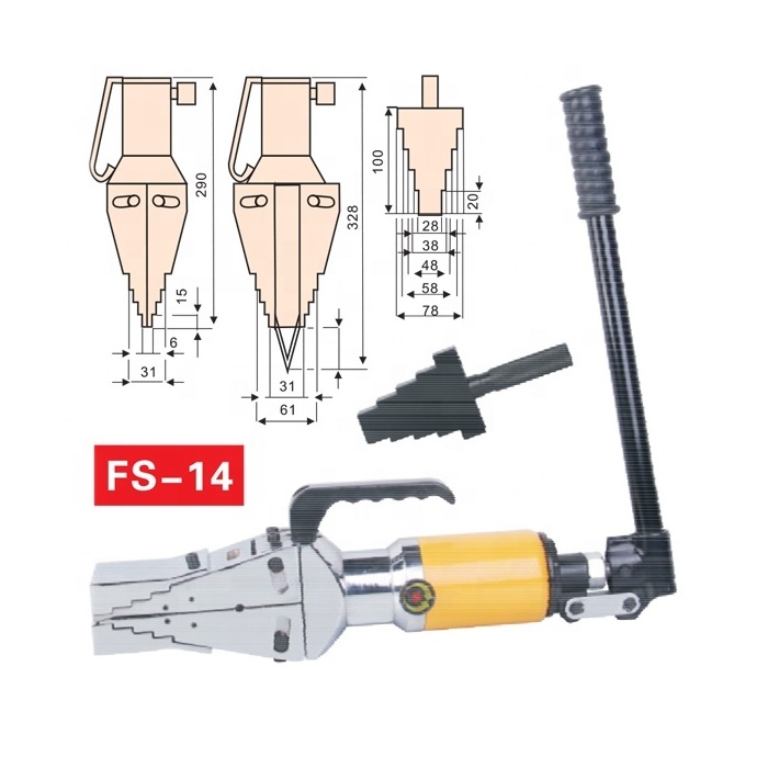 FSH-14 Flange Spreader 6mm Hydraulic Flange Spreader Portable Wedge Separator Spreading Tool 14T