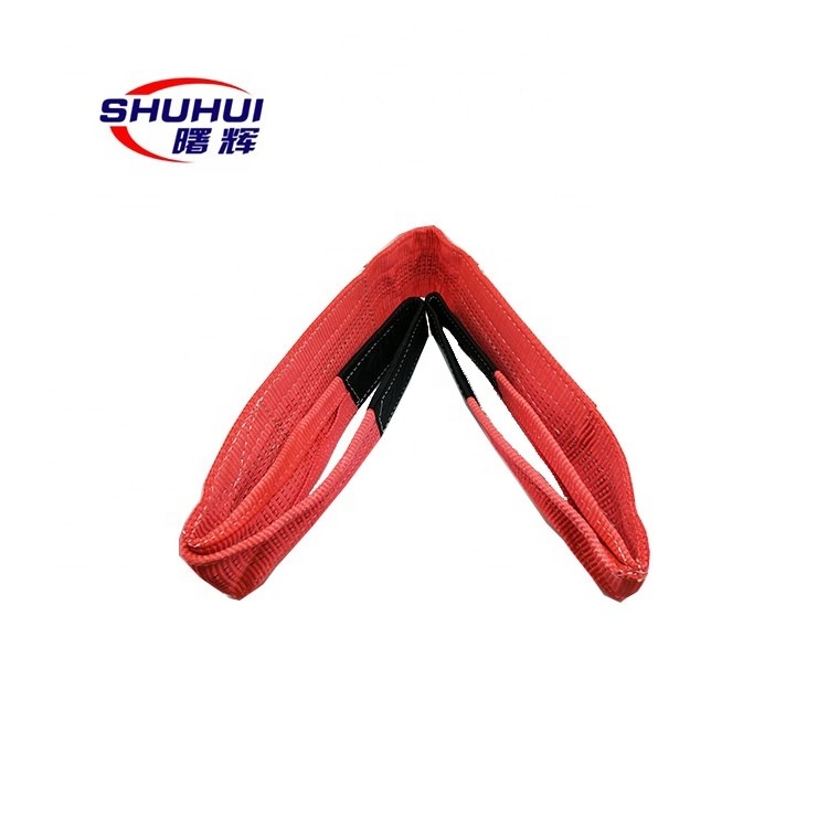 factory direct high quality polyester round and flat webbing lifting sling belt