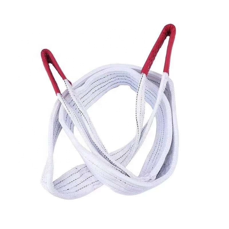 factory direct high quality polyester round and flat webbing lifting sling belt