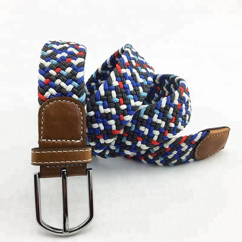 Unique Design Custom Casual Weave Elastic Belt For Men