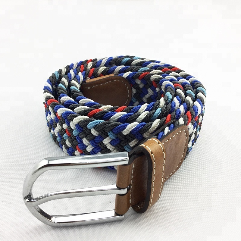 Unique Design Custom Casual Weave Elastic Belt For Men