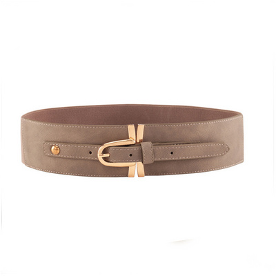 Fashion Fancy Wide Alloy Pin Buckle Women PU Leather Belts