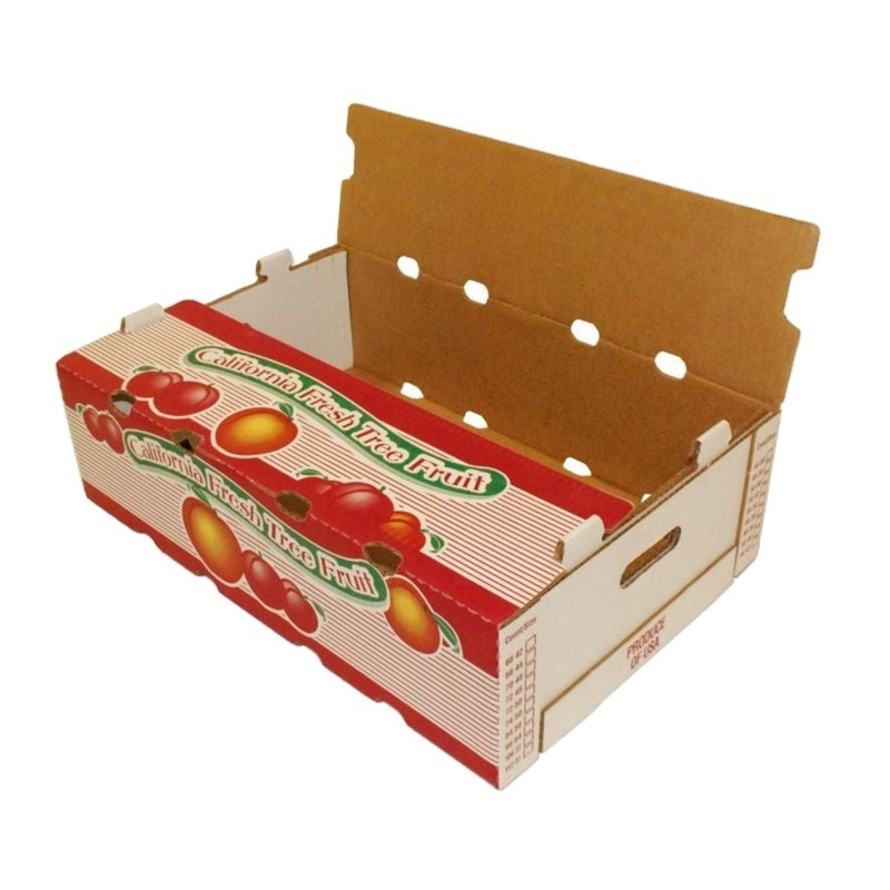 Custom Recyclable Rigid Fruit And Vegetable Corrugated Shipping Box Mango Packing Boxes