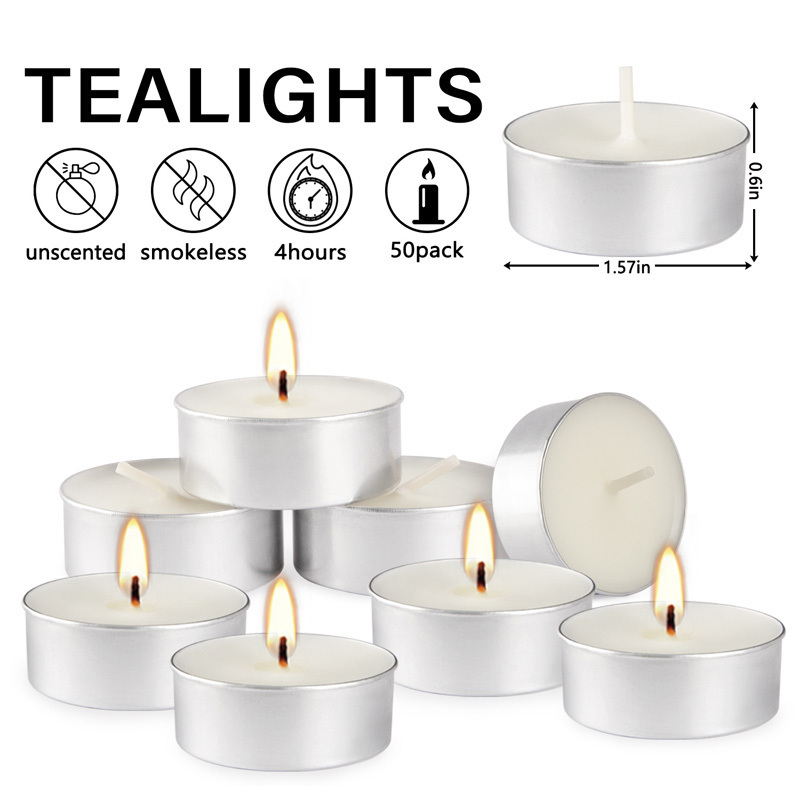 Wholesale Flame Warm Light White Wax Candles Tea Light Led Candle