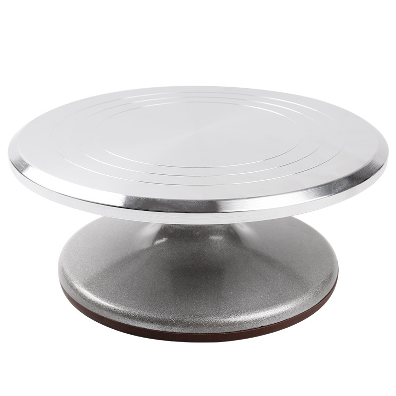 Wholesale factory price Anti-skid Round Dessert Stainless Steel Cake Plate Baking Rotary Table Cakes Decorating Turntable