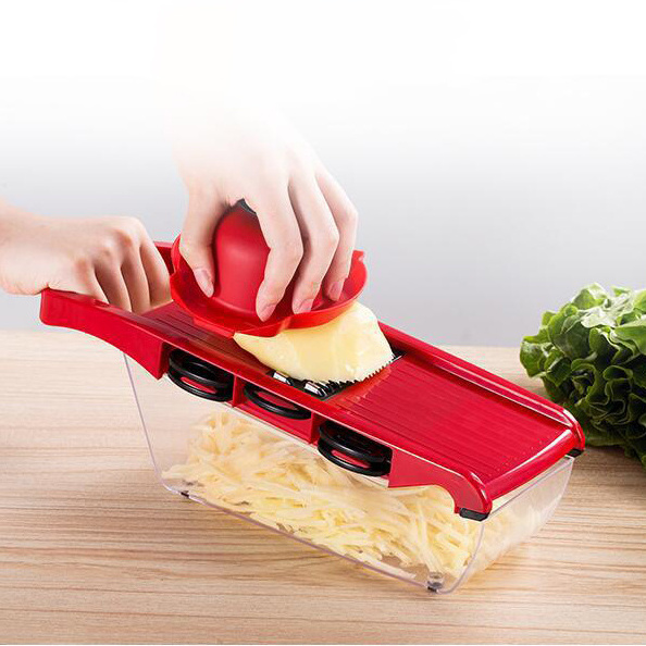 Multi-function Plastic Slicer Upgraded 7 Blades Mandoline Slicer Manual Vegetable Slicer Salad Maker Potato Onion Carrot Cutter