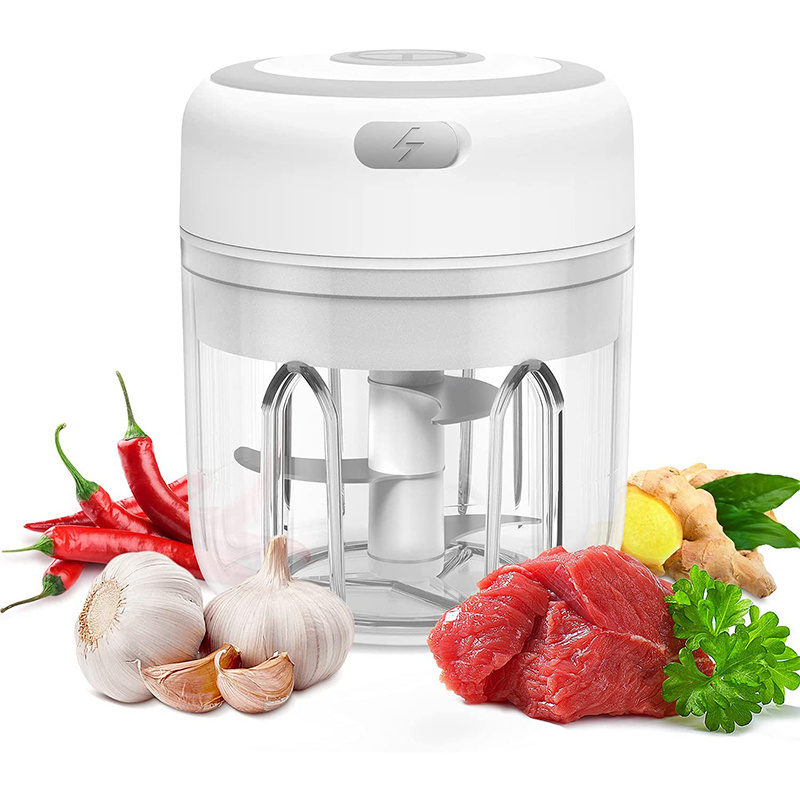 Electric Mini Garlic Chopper, Cordless Food Chopper  250ml Wireless Portable Mini Chopper Powerful Small Food Processor/