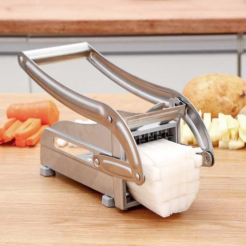 Manual Home Use Potato Slicer Daily Use Stainless Steel Potato Slicer French Fry Cutter