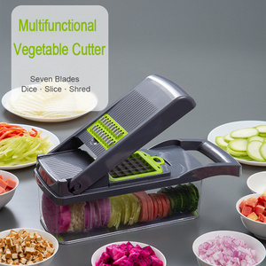 Food grade 12 In 1 Hand Operated plastic Vegetable Slicer Food Chopper carrot chopper