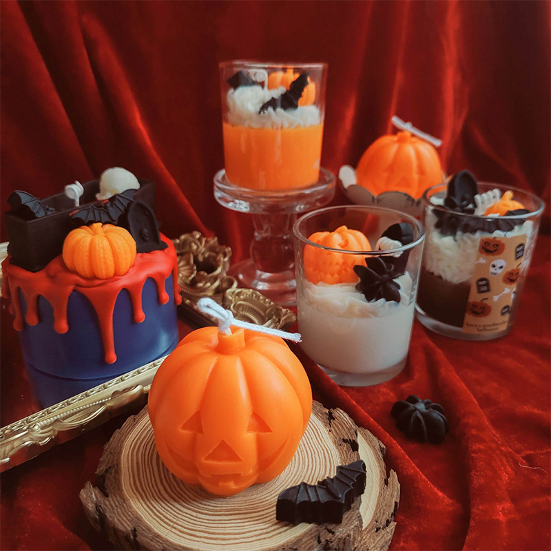 Wholesale Custom Handmade Pumpkin, Bat,Gost,Skull Shape Halloween Candles For Home Decoration As Halloween Gift