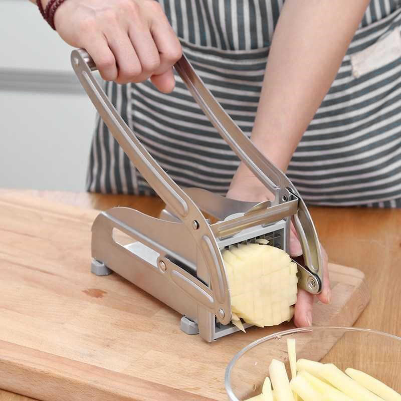 Manual Home Use Potato Slicer Daily Use Stainless Steel Potato Slicer French Fry Cutter