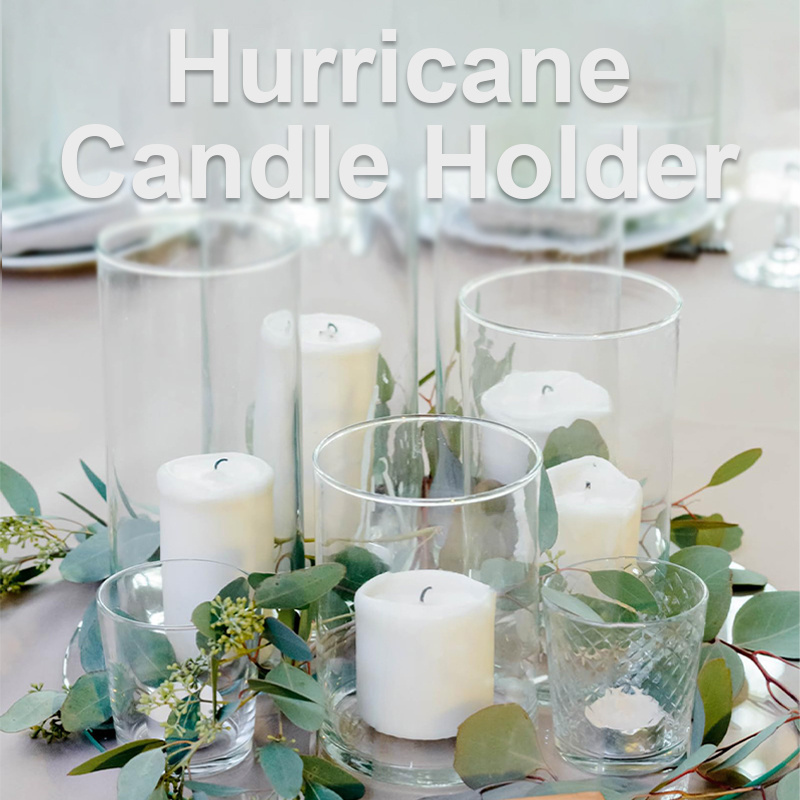 High Quality Clean High Borosilicate Transparent Glass Jar Candle Wedding Hurricane Candle Jar