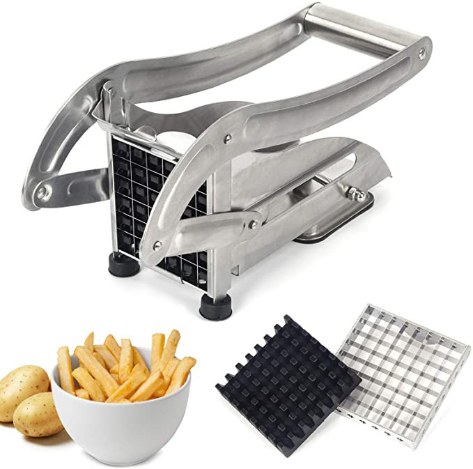 Manual Home Use Potato Slicer Daily Use Stainless Steel Potato Slicer French Fry Cutter