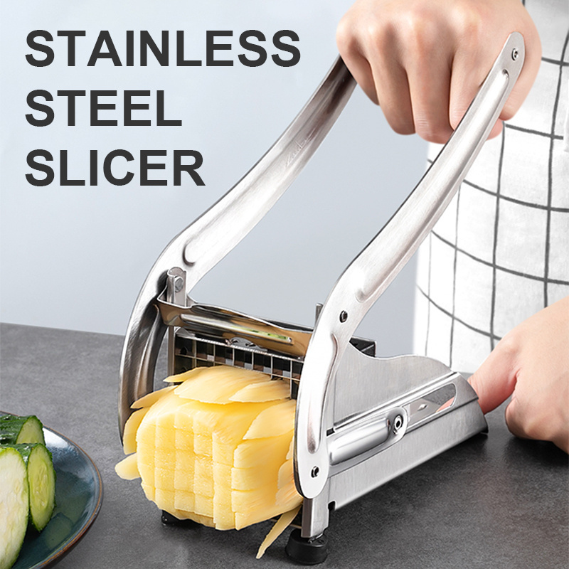 Manual Home Use Potato Slicer Daily Use Stainless Steel Potato Slicer French Fry Cutter