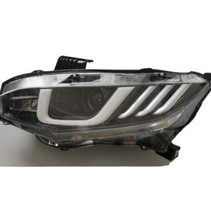 Hot-selling Front headLight  for 2016-2018 Honda CIVIC  PROJECTOR HEADLIGHTS WITH DRL  (Black /Clear)