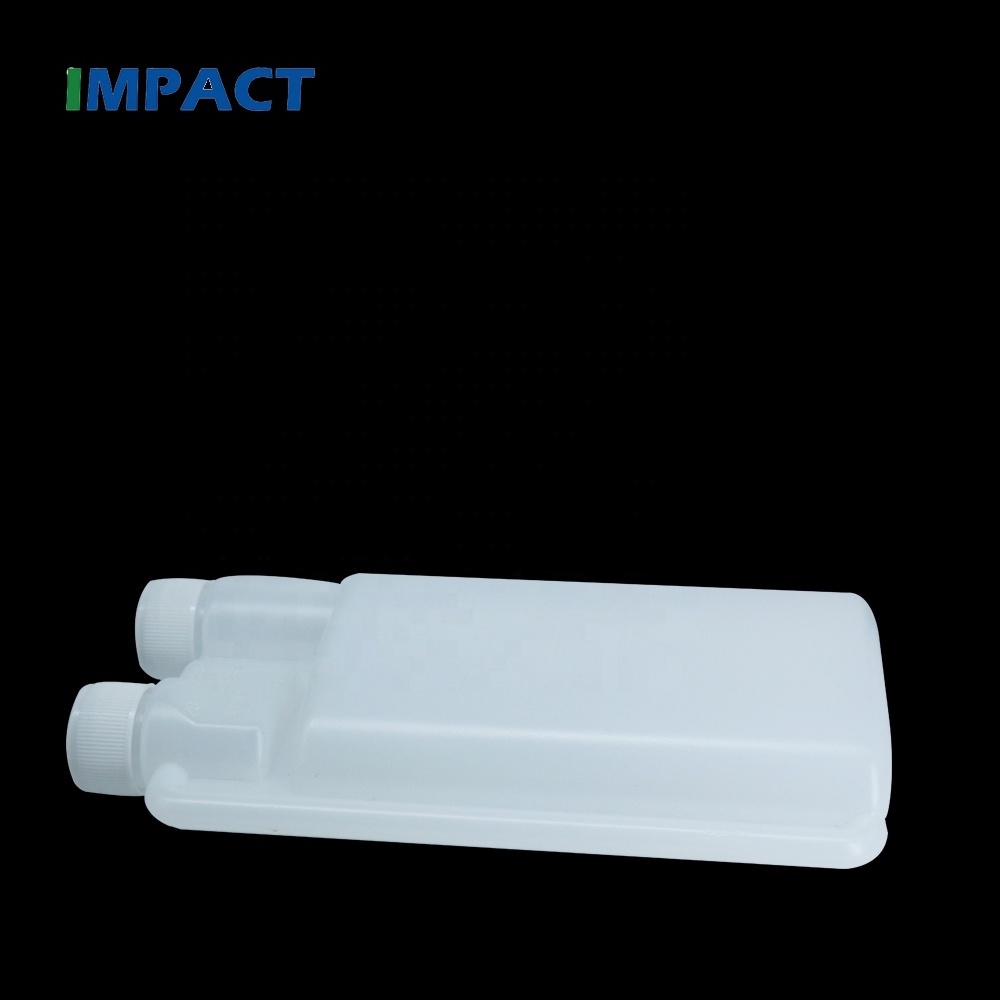 Measuring Twin Neck Bottles 500 ml Plastic HDPE White Dual Chamber Bottle